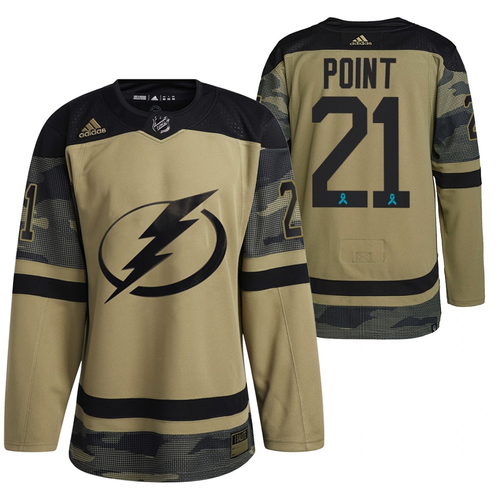 Lightning Brayden Point Canadian Armed Force Camo 2021 CAF Night Jersey