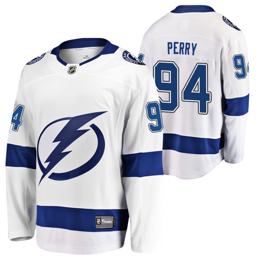 Lightning Corey Perry Jersey Away White Player Men