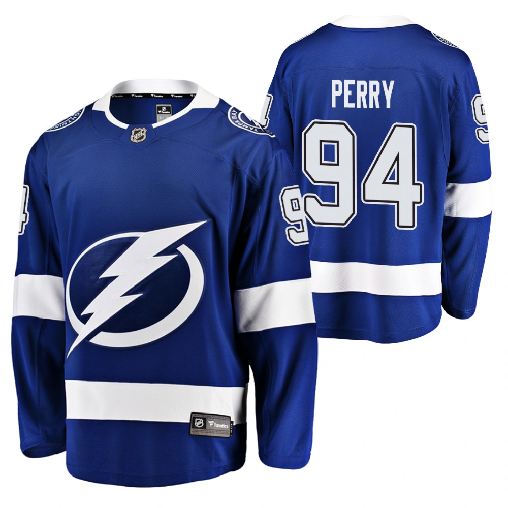 Lightning Corey Perry Jersey Home Blue Player Men