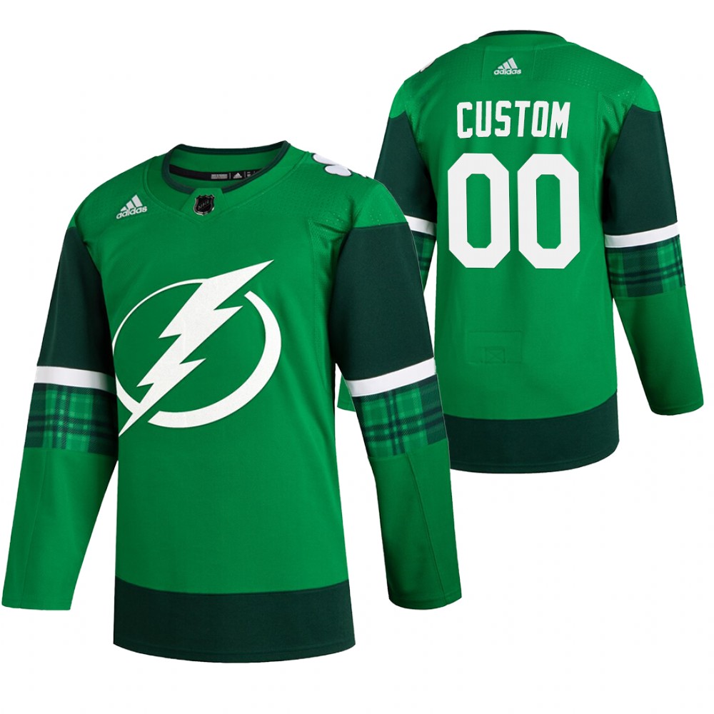 Lightning Custom 2020 St. Patrick's Day Green #00 Jersey