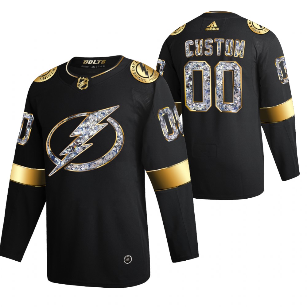 Lightning Custom 2022 Stanley Cup Playoffs Black Diamond Edition Jersey