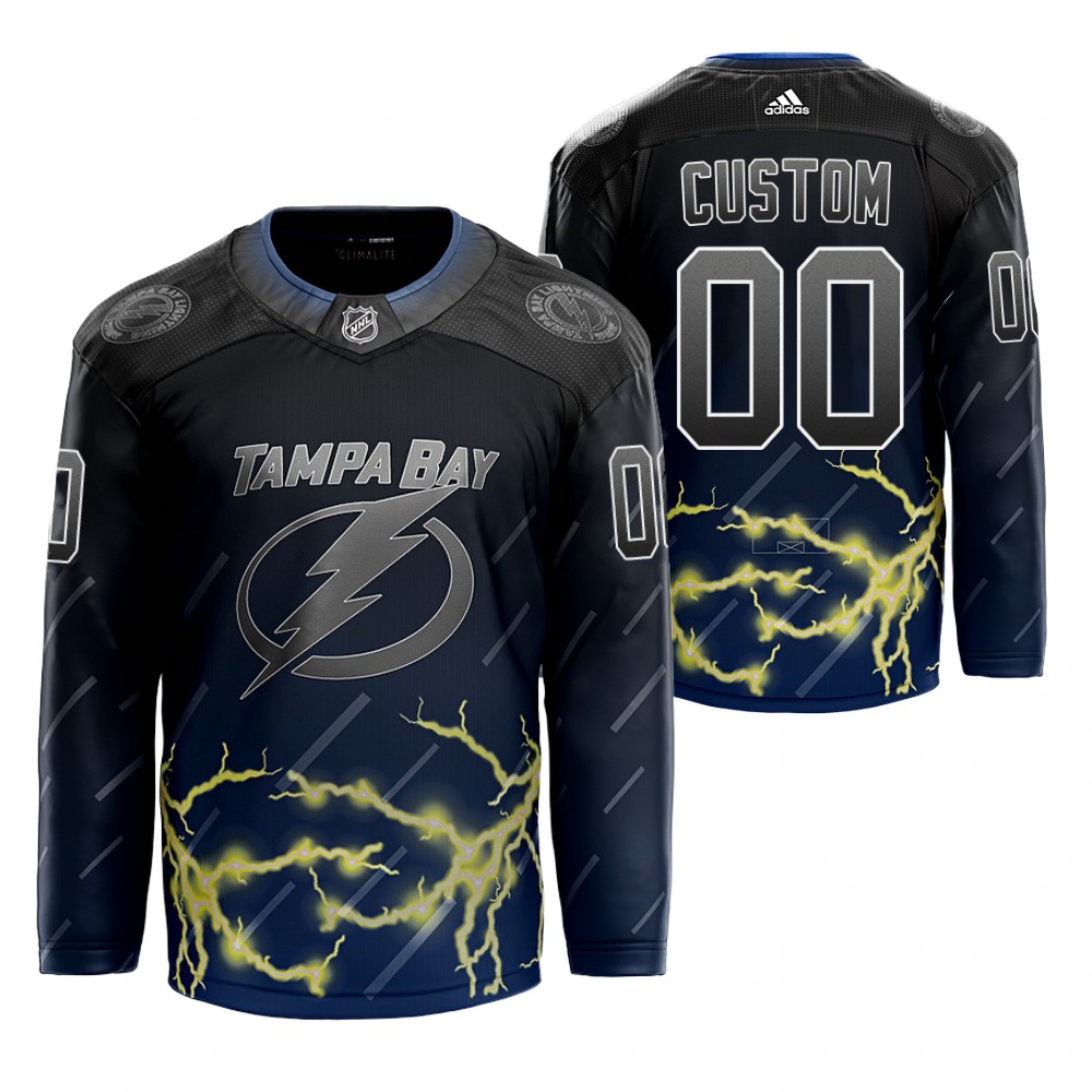 Lightning Custom City Concept Black Thunderstorm Jersey