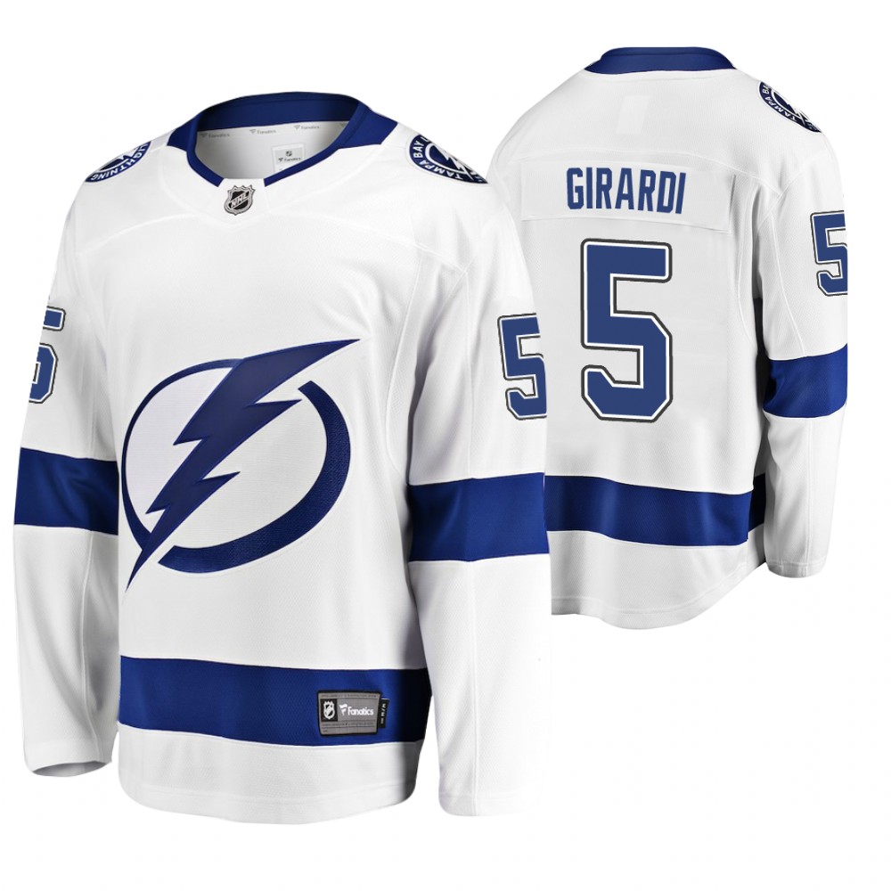 Lightning Dan Girardi White-blue Breakaway Jersey