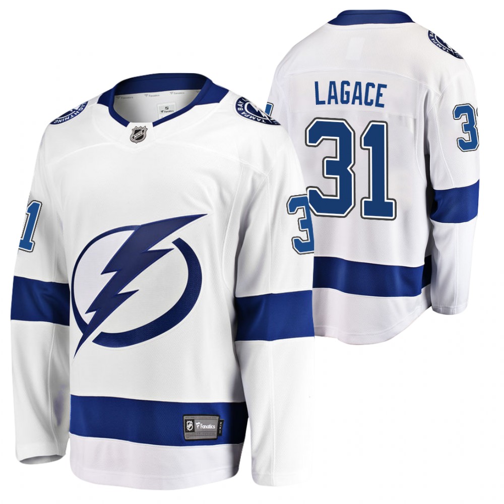Lightning Maxime Lagace Jersey Away White Player Men