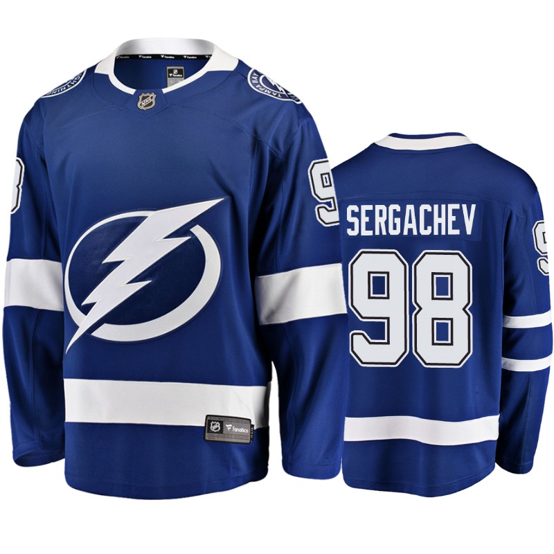 Lightning Mikhail Sergachev Blue Breakaway Fanatics Branded Jersey