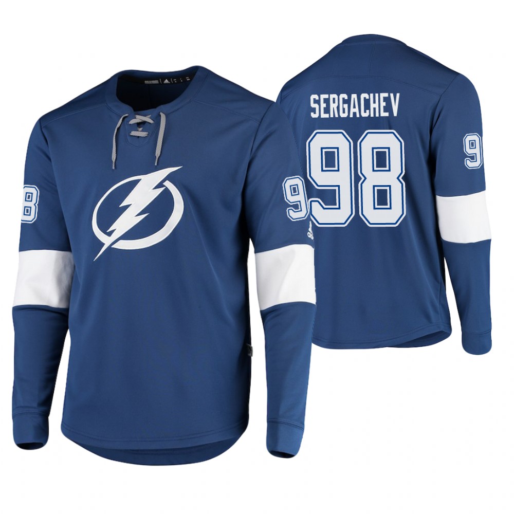 Lightning Mikhail Sergachev Blue White Platinum Jersey