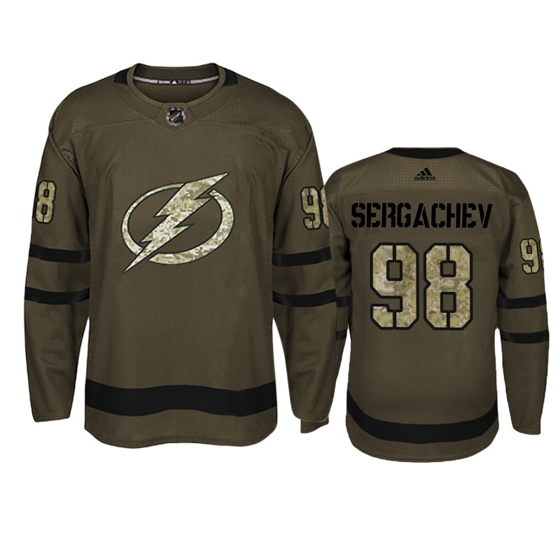 Lightning Mikhail Sergachev Camo Military Jersey