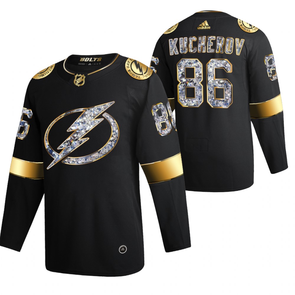 Lightning Nikita Kucherov 2022 Stanley Cup Playoffs Black Diamond Edition Jersey
