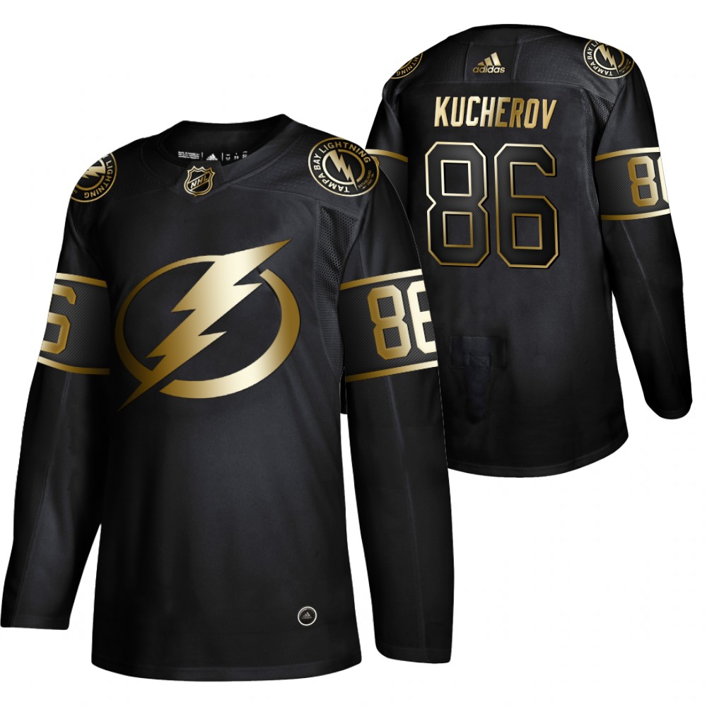 Lightning Nikita Kucherov Authentic Black Golden Edition Jersey