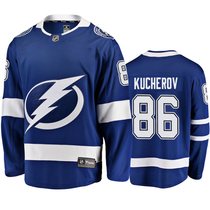 Lightning Nikita Kucherov Blue Breakaway Fanatics Branded Jersey
