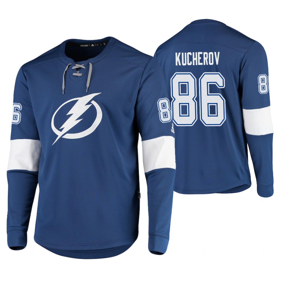 Lightning Nikita Kucherov Blue White Platinum Jersey
