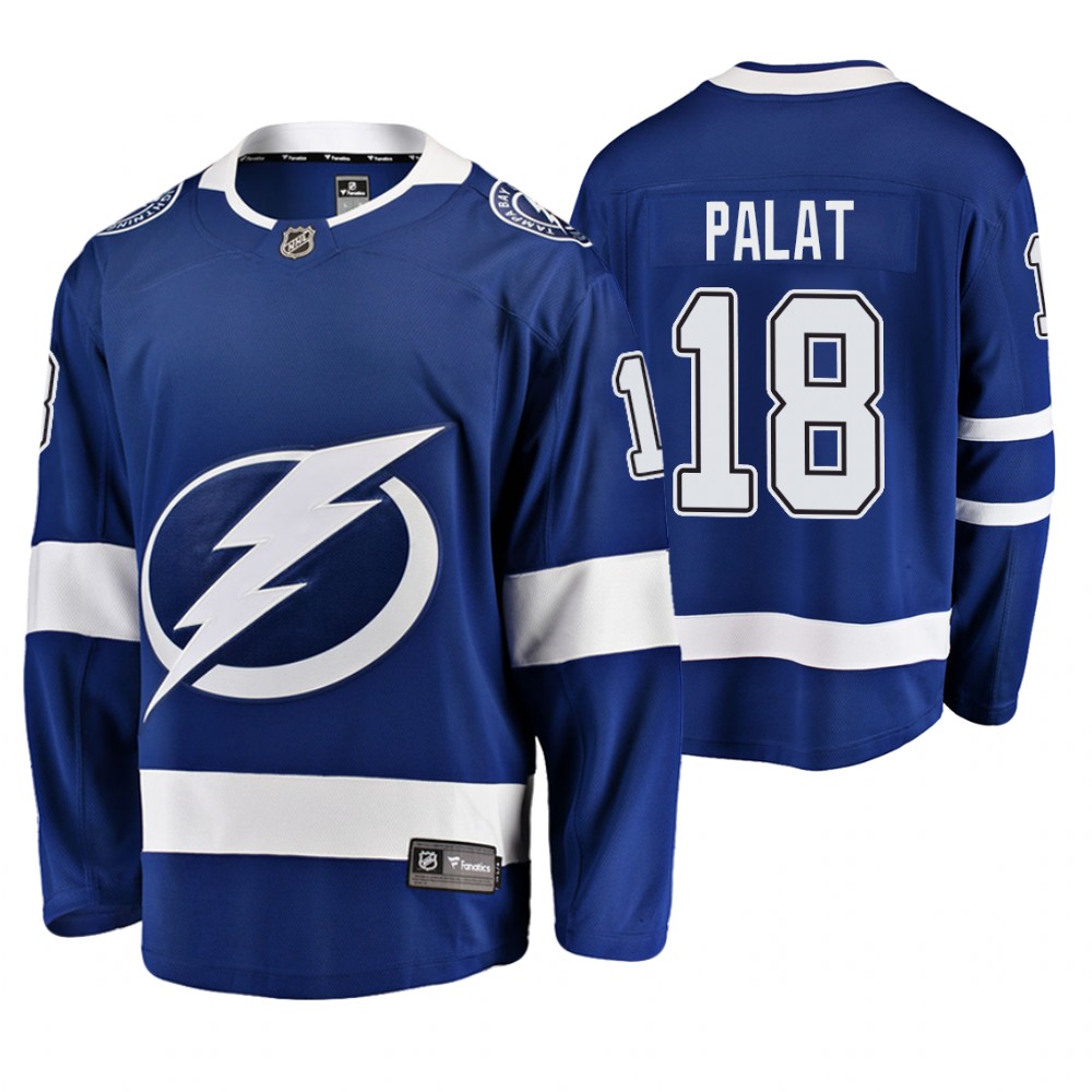 Lightning Ondrej Palat blue Player Home Breakaway Jersey Men's