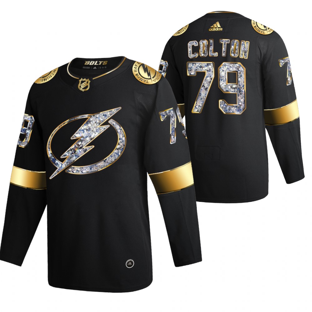 Lightning Ross Colton 2022 Stanley Cup Playoffs Black Diamond Edition Jersey