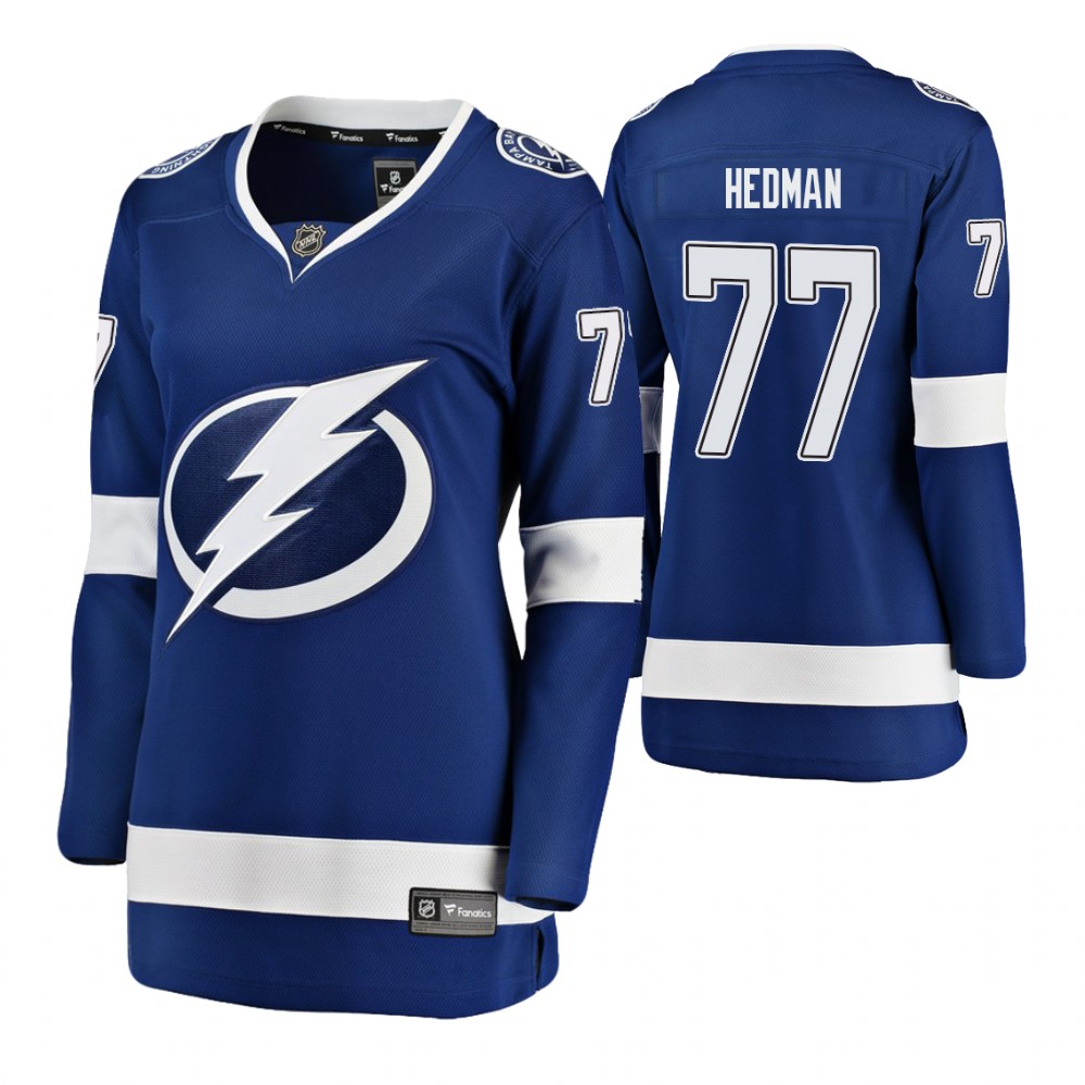 Lightning Victor Hedman blue Player Home Breakaway Jersey Women's