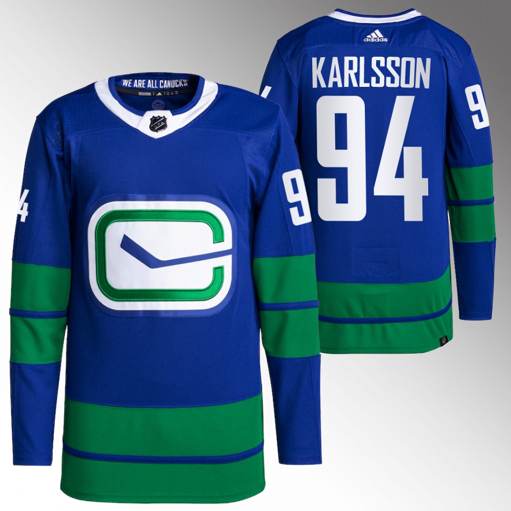 Linus Karlsson Vancouver Canucks Alternate Blue Authentic Jersey