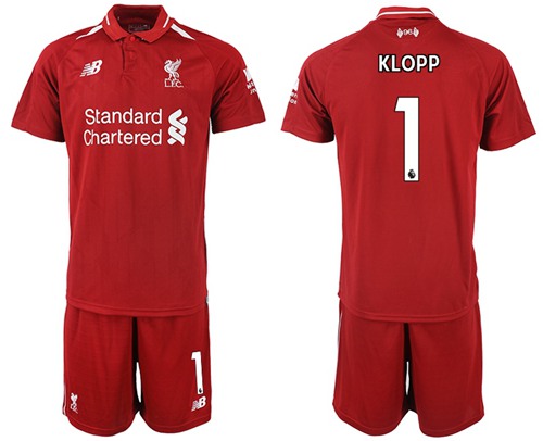 Liverpool #1 Klopp Red Home Soccer Club Jersey