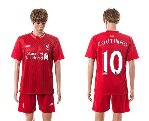 Liverpool #10 Coutinho Red Home Soccer Club Jersey