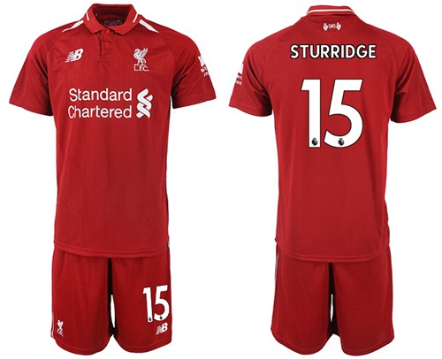 Liverpool #15 Sturridge Red Home Soccer Club Jersey