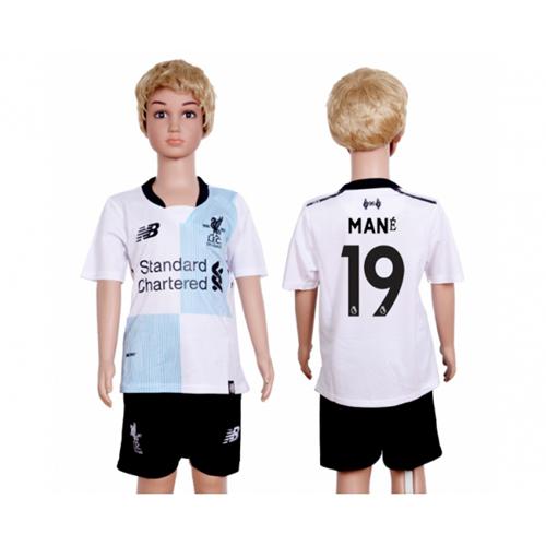Liverpool #19 Mane Away Kid Soccer Club Jersey