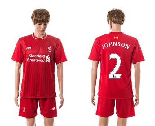 Liverpool #2 Johnson Red Home Soccer Club Jersey