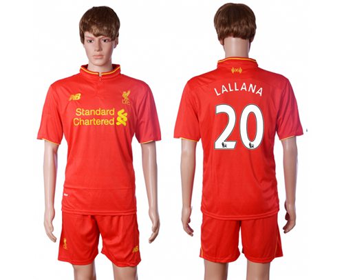 Liverpool #20 Lallana Red Home Soccer Club Jersey