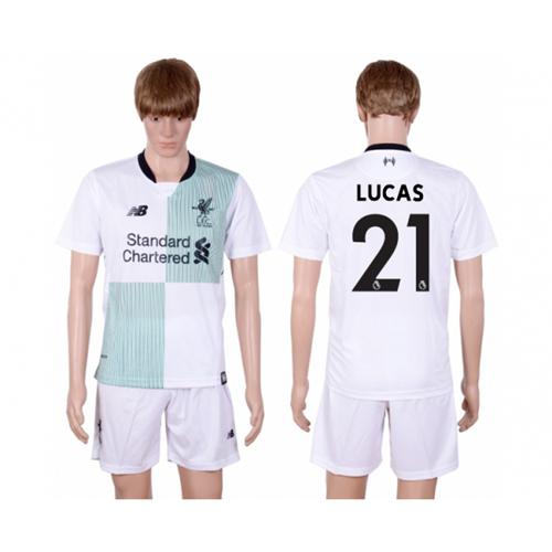 Liverpool #21 Lucas Away Soccer Club Jersey
