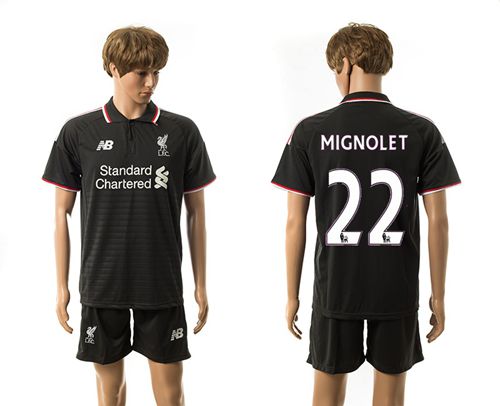 Liverpool #22 Mignolet Away Soccer Club Jersey