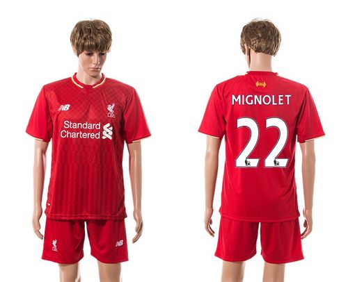 Liverpool #22 Mignolet Red Home Soccer Club Jersey