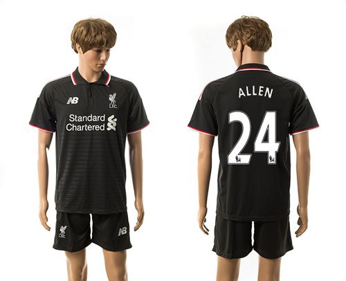 Liverpool #24 Allen Away Soccer Club Jersey