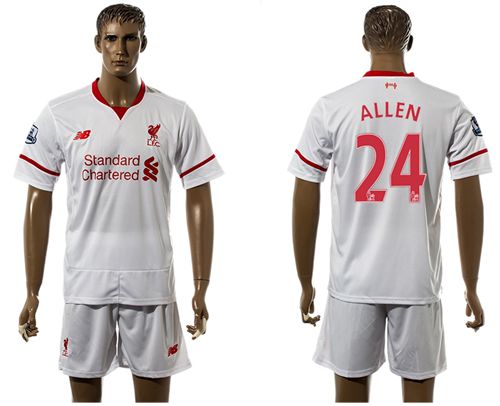 Liverpool #24 Allen White Soccer Club Jersey