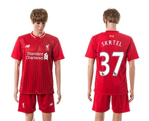 Liverpool #37 Skrtel Red Home Soccer Club Jersey