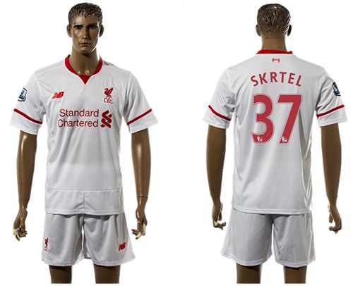 Liverpool #37 Skrtel White Soccer Club Jersey