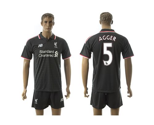 Liverpool #5 Agger Away Soccer Club Jersey