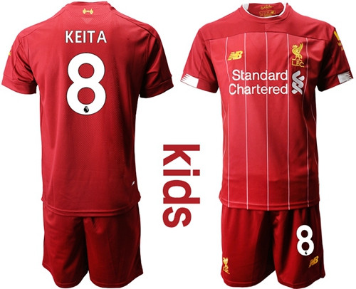 Liverpool #8 Keita Red Home Kid Soccer Club Jersey