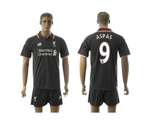 Liverpool #9 Aspas Away Soccer Club Jersey