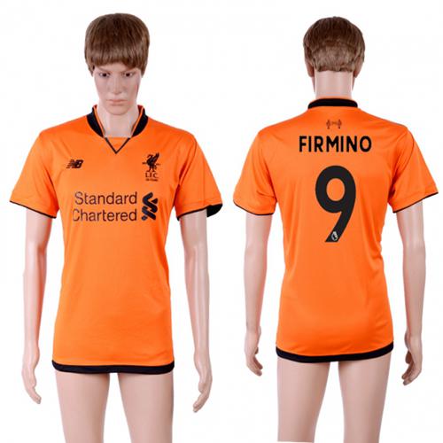 Liverpool #9 Firmino Sec Away Soccer Club Jersey