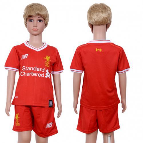 Liverpool Blank Red Home Kid Soccer Club Jersey