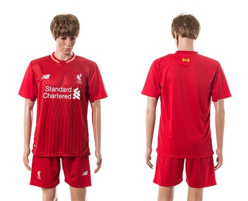 Liverpool Blank Red Home Soccer Club Jersey