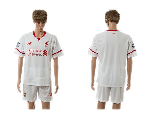 Liverpool Blank White Soccer Club Jersey