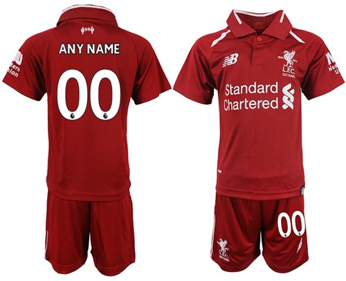 Liverpool Personalized Red Home Kid Soccer Club Jersey
