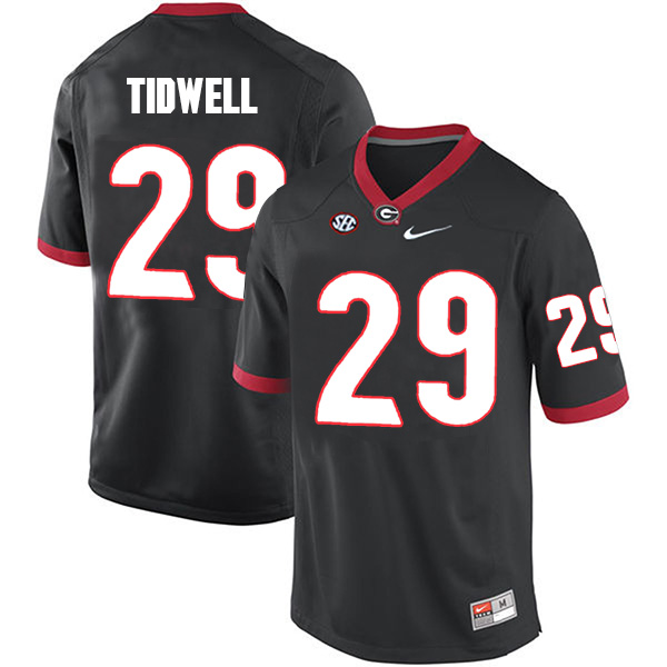 Lofton Tidwell Georgia Bulldogs Men's Jersey - #29 NCAA Black Limited Home