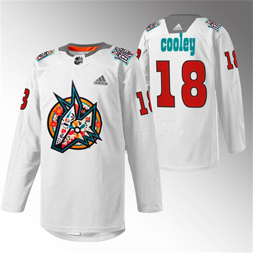 Logan Cooley Coyotes Los Yotes Night Jersey White 2022 NHL Draft