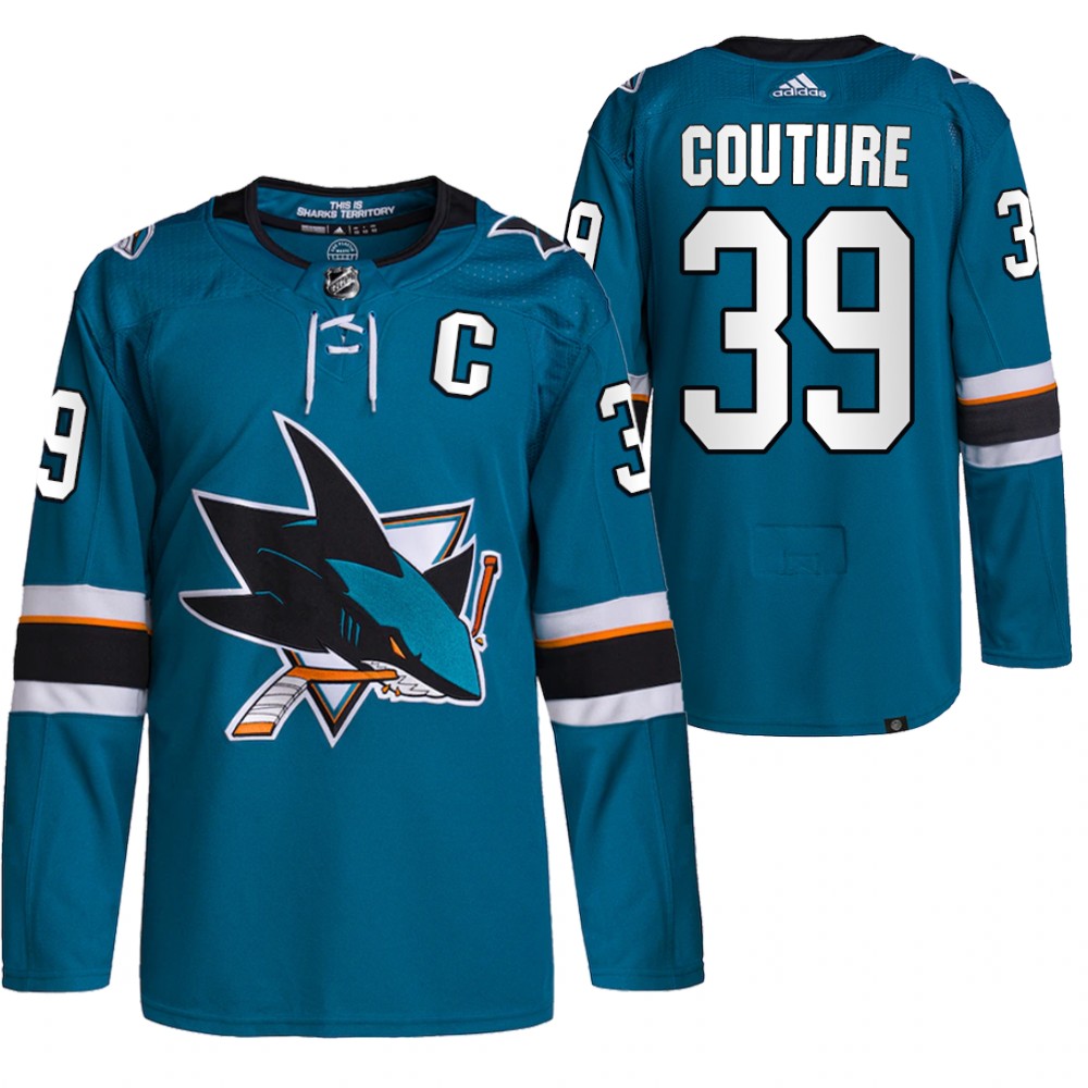 Logan Couture San Jose Sharks Teal Home Primegreen Authentic Pro Jersey