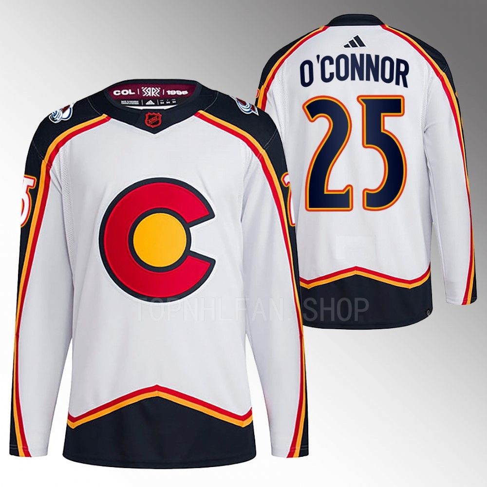 Logan O'Connor 2022 Colorado Avalanche White Reverse Retro 2.0 Authentic Primegreen Jersey