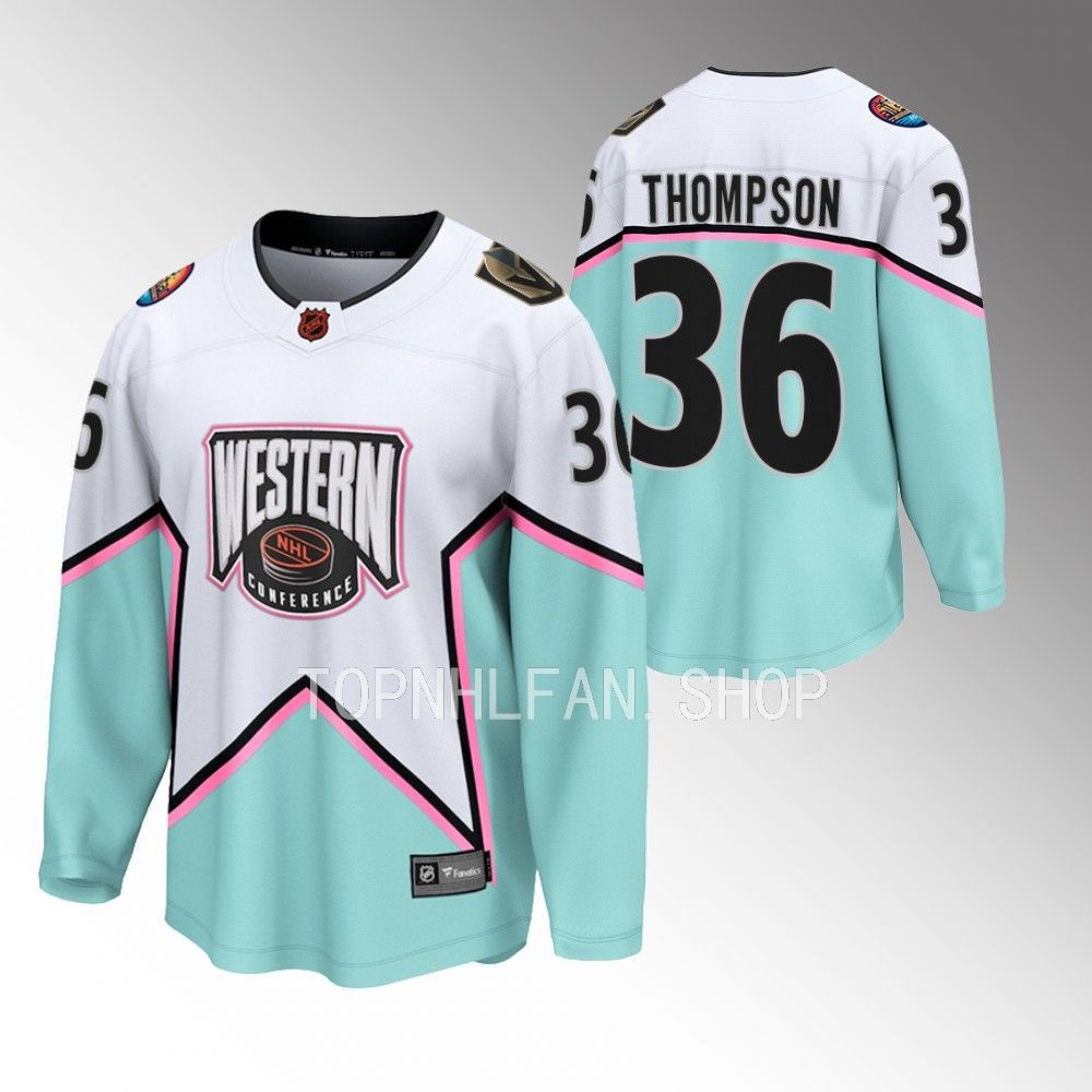 Logan Thompson Vegas Golden Knights Jersey 2023 NHL All-Star White Western Conference