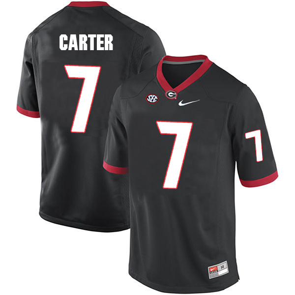 Lorenzo Carter Georgia Bulldogs Men's Jersey - #7 NCAA Black Limited Home