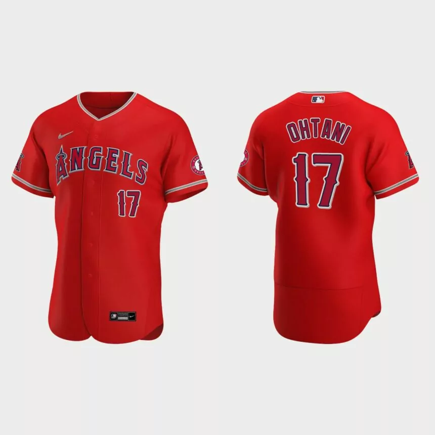 Los Angeles Angels #17 Shohei Ohtani 2020 Alternate Authentic Jersey – Red