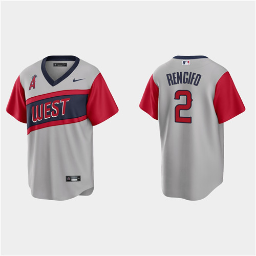 Los Angeles Angels #2 Luis Rengifo Men's Nike Gray 2021 Little League Classic Game MLB Jersey