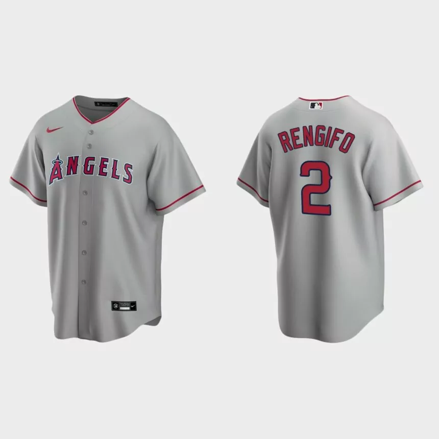 Los Angeles Angels #2 Luis Rengifo Replica Road Jersey – Gray