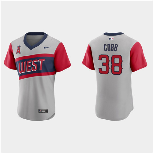 Los Angeles Angels #38 Alex Cobb Men's Nike Gray 2021 Little League Classic Authentic MLB Jersey